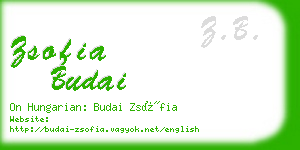 zsofia budai business card